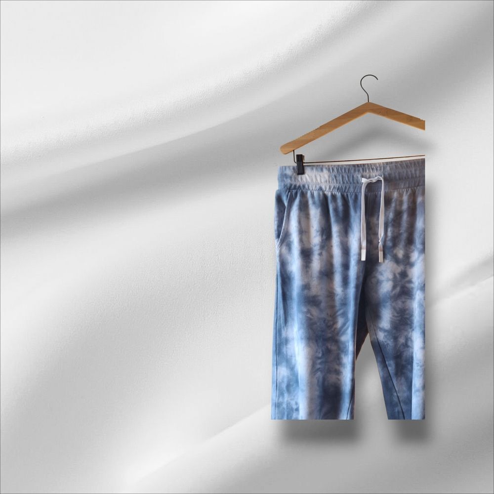 Tommy Hilfiger Blue Tie-Dye Women's Joggers Size Large - Picture 4 of 12